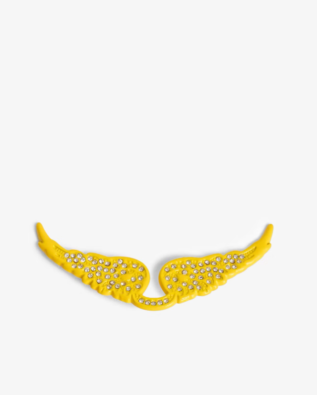 Charm Swing Your Wings Shiny yellow/ crystal